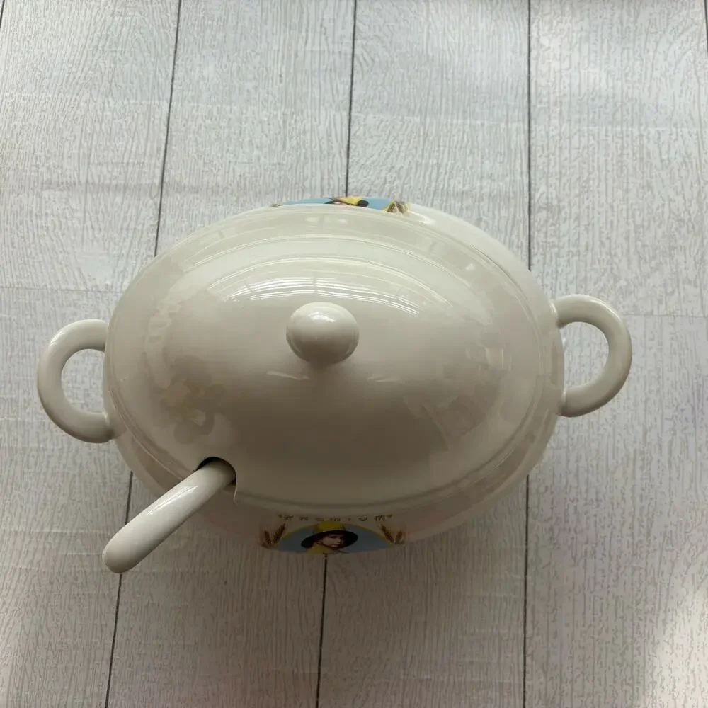 Vintage Nabisco Soup Tureen Salt Pepper Set Ceramic w/Ladle